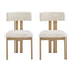Modern Upholstered Armless Dining Chairs With Metal Legs