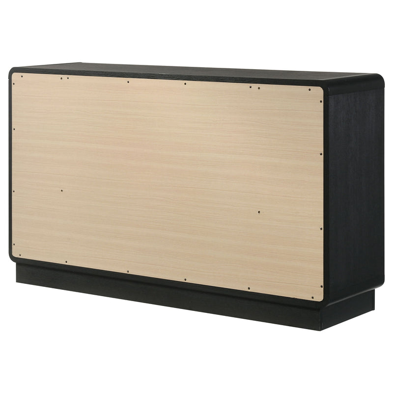 Burton - 6 Drawer Dresser Cabinet - Black