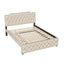 Upholstered Platform Bed With Trundle And 2 Sets Of USB Ports On Each Side, Fabric