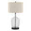 Botella - Contemporary Table Lamp Built In USB Port (Set of 2) - Clear / Oil Bronze / Natural