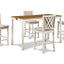 Amy - 60" Counter Table & Chairs With Storage