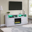 Terra - TV Stand Console With Fireplace - White Walnut