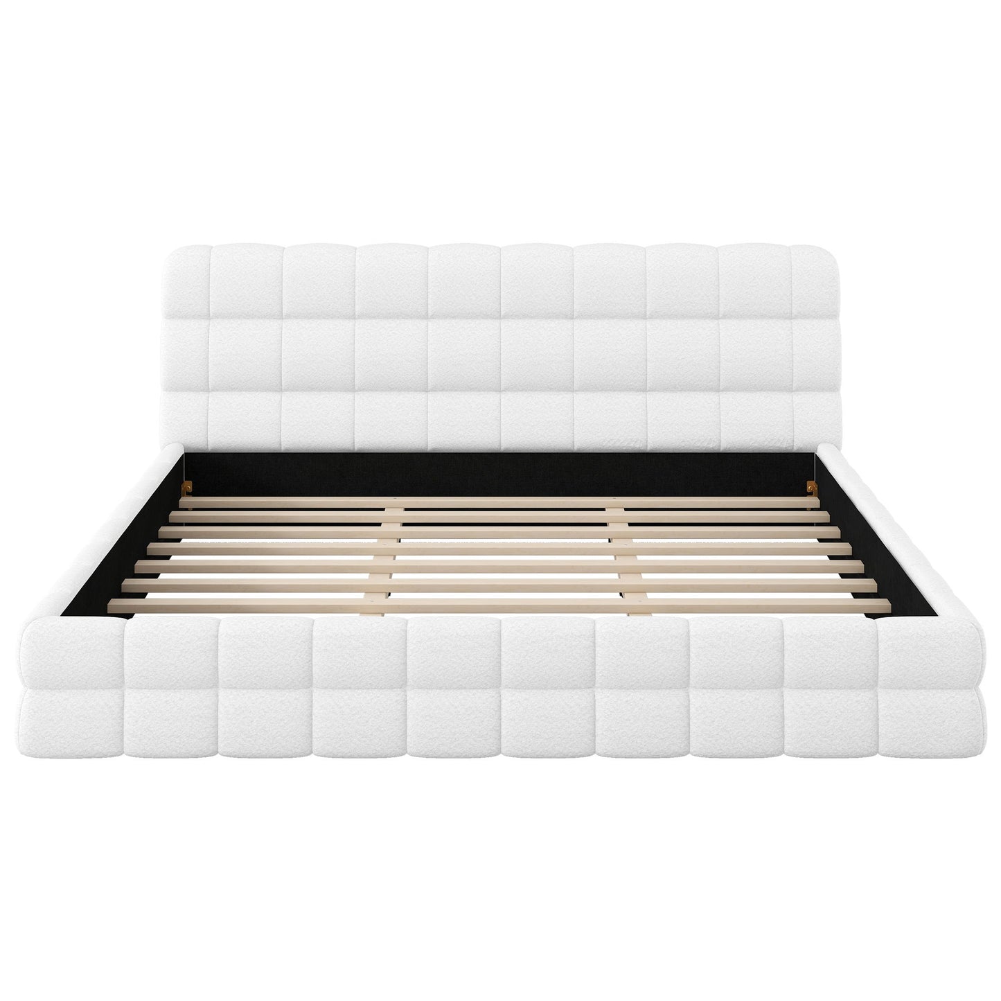 Upholstered Platform Bed With Headboard