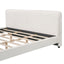 Luxury Upholstered Bed Frame With Curved Headboard & Footboard