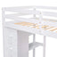 Loft Bed With Storage Drawers, Desk And Stairs With Shelves