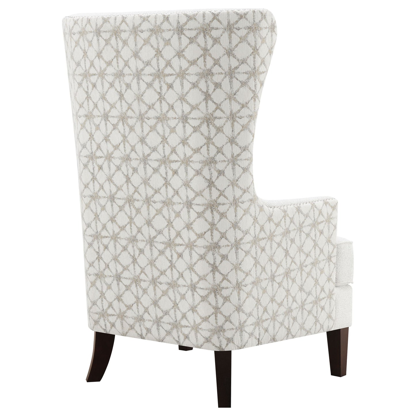 Lindstrom - Wingback Accent With Contoured Back - Ivory White