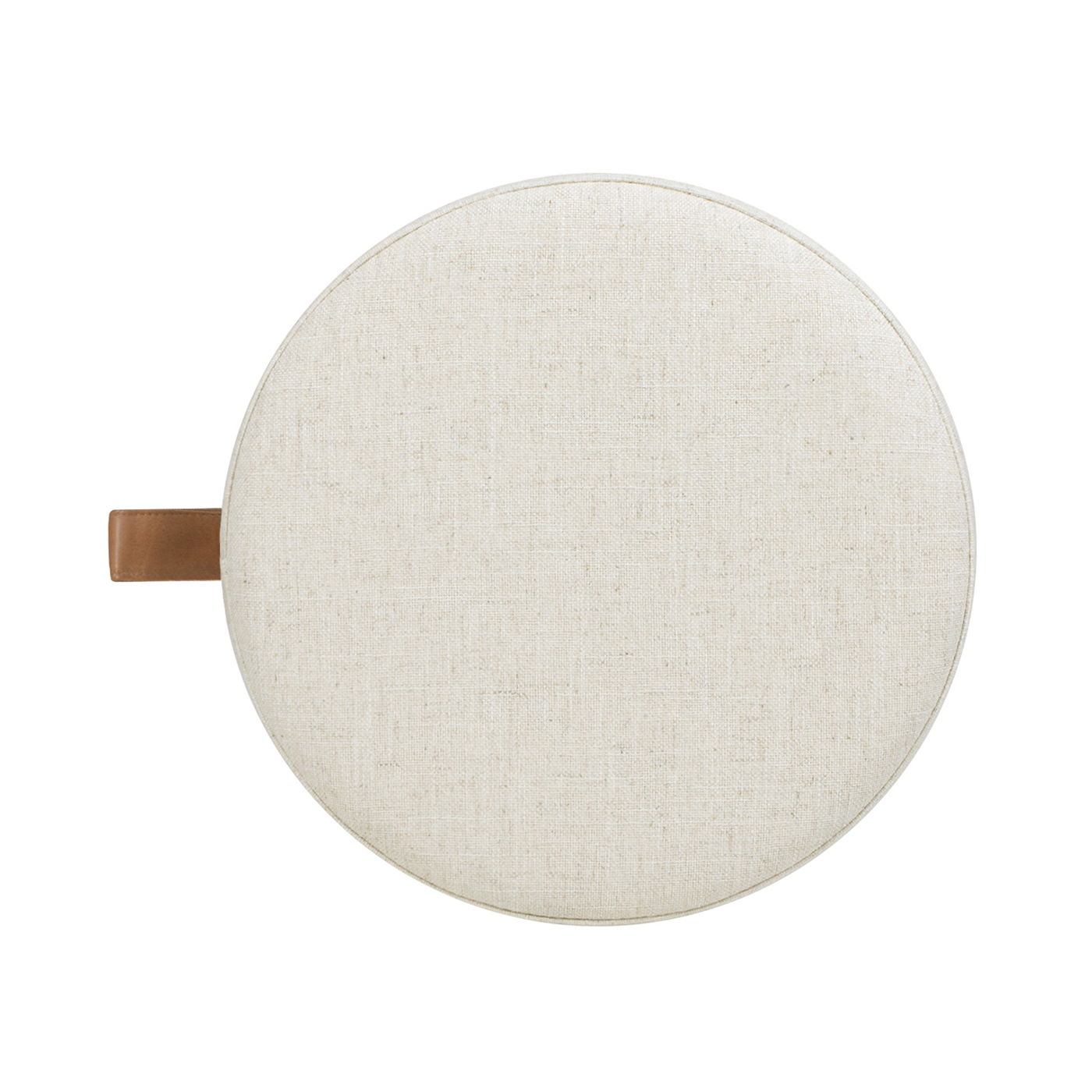 Brandy - Round Upholstered Storage Ottoman With Accent