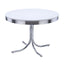 Marla - 5 Piece Dining Set With Round Table And Upholstered Chairs - White