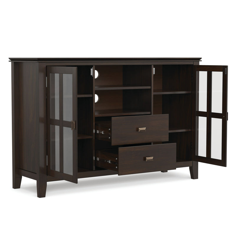 Artisan - Tall TV Media Stand - Dark Chestnut Brown