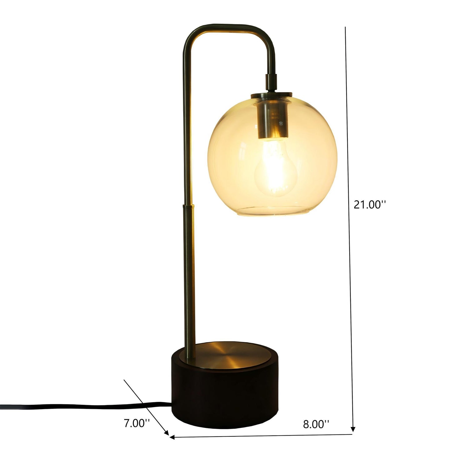 Luxeray - Globe Arched Table Lamp - Bronze