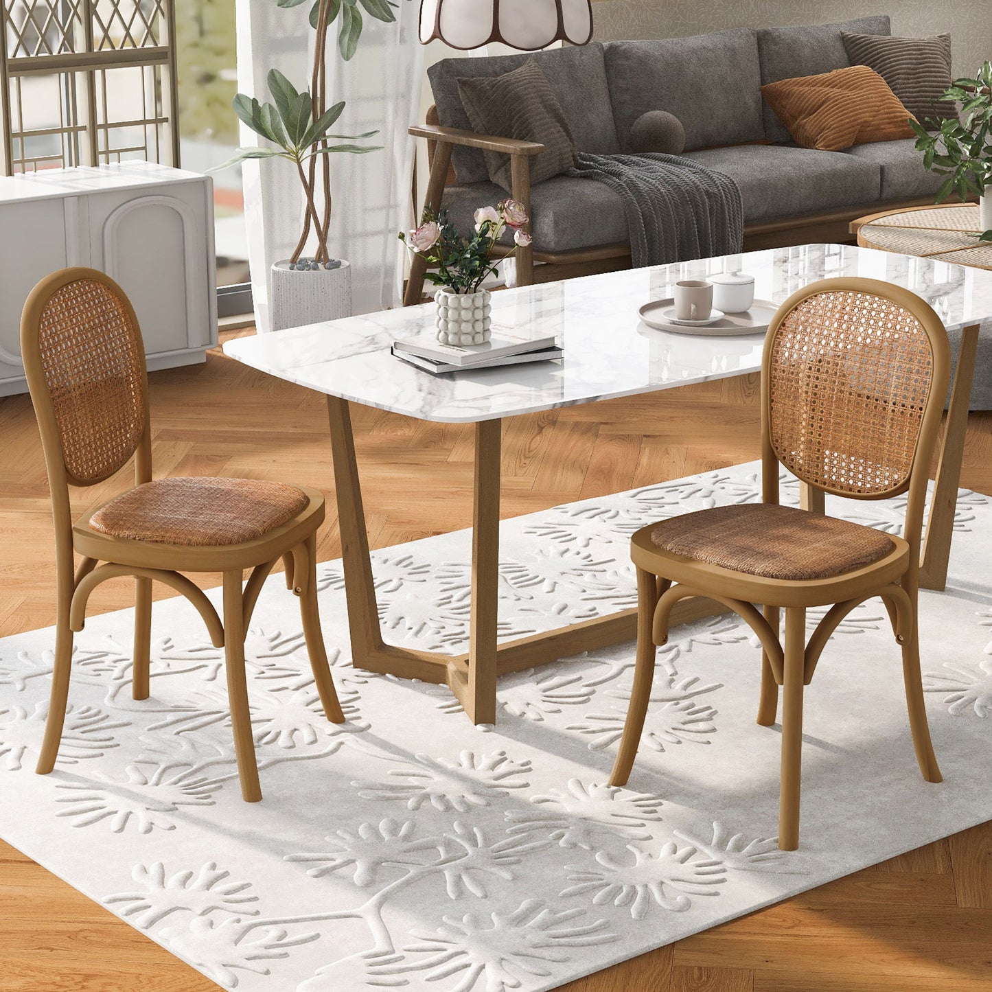 Vintage Style Dining Chairs (Set of 2)