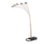 Floor Lamp With Dome Shades Lighting With 5 Round Shades - Silver