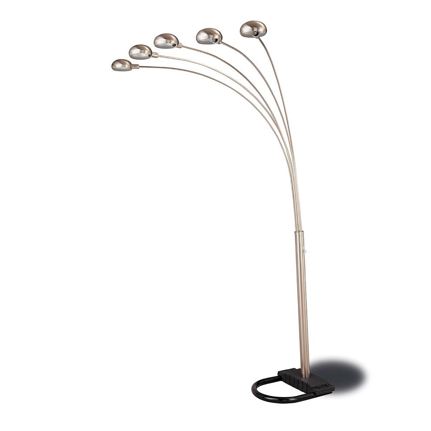 Floor Lamp With Dome Shades Lighting With 5 Round Shades - Silver