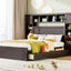 Bed With All In One Cabinet, Shelf And Sockets