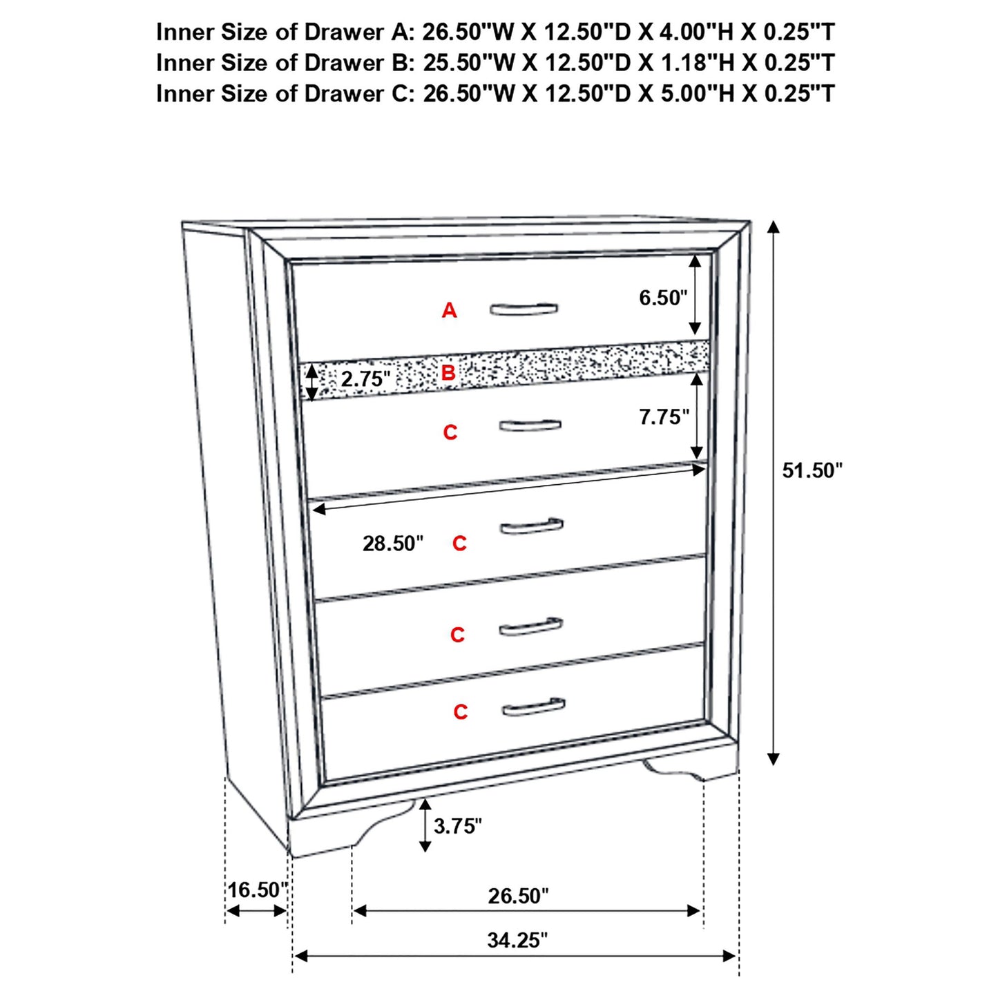Annie - 5 Piece Bedroom Set