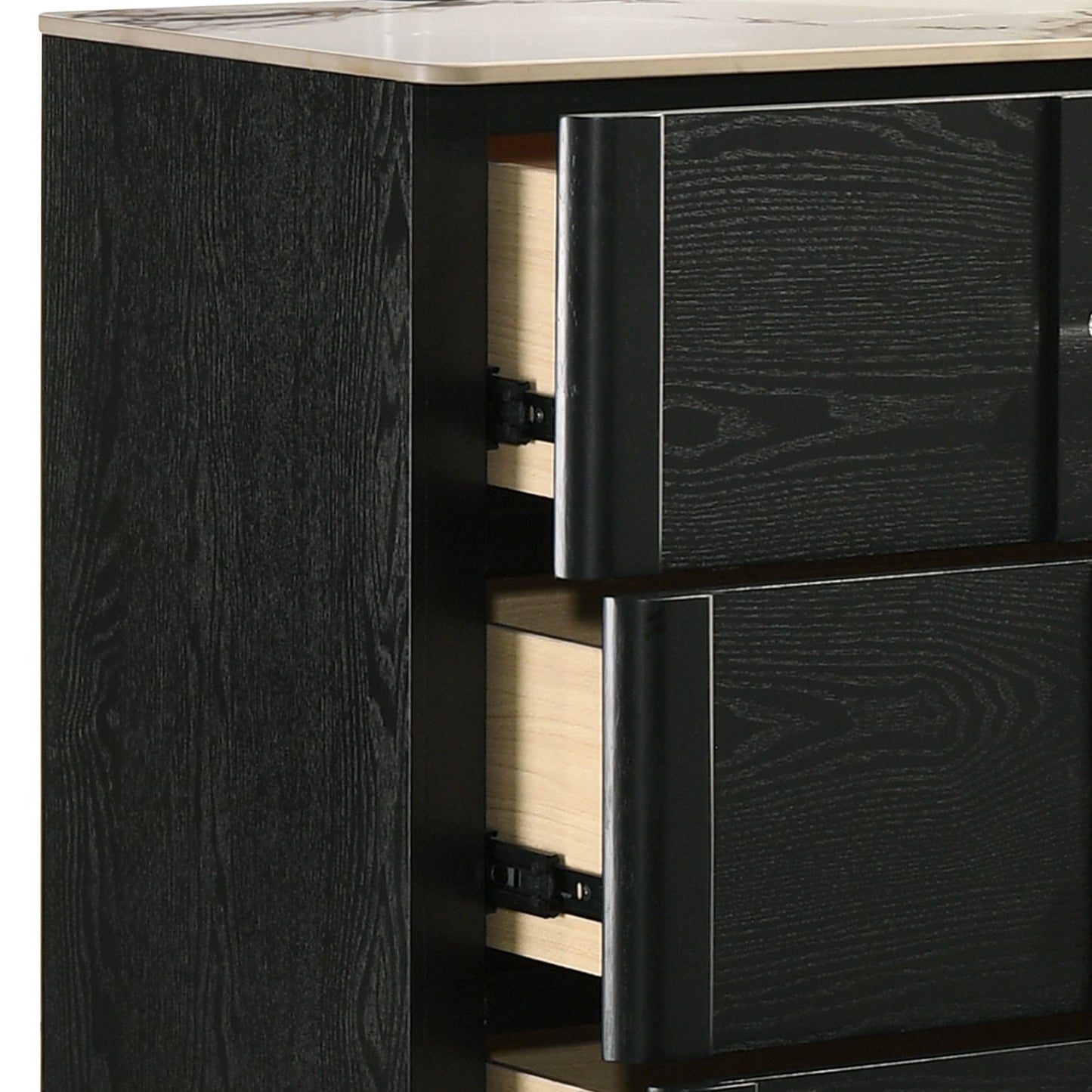 Opel - 6 Drawer Dresser - Black