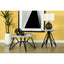 Travis - Round Top Coffee Table With Hairpin Legs - Gray / Black