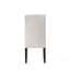Carter - 5 Tuft Dining Chair With Button Tufted Backrest And Espresso Legs - Ivory