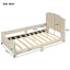 Upholstered Daybed With Classic Stripe Shaped Headboard