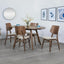 Oscar - Drop Leaf Dining Table With 4 Chairs - Walnut / Natural Cush