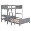 Full Over Full Bunk Bed With Desk