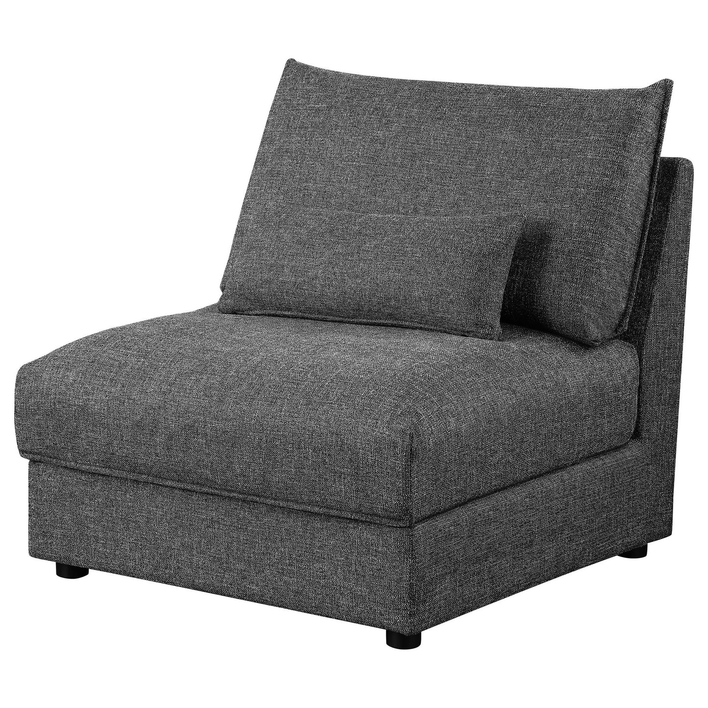 Wakefield - Upholstered Armless Slipper Chair - Black