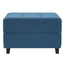 Ottoman, Compact Footrest For Living Room - Navy Blue