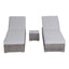 3 Piece Chaise Lounge Set With Adjustable Reclining - Gray Mix