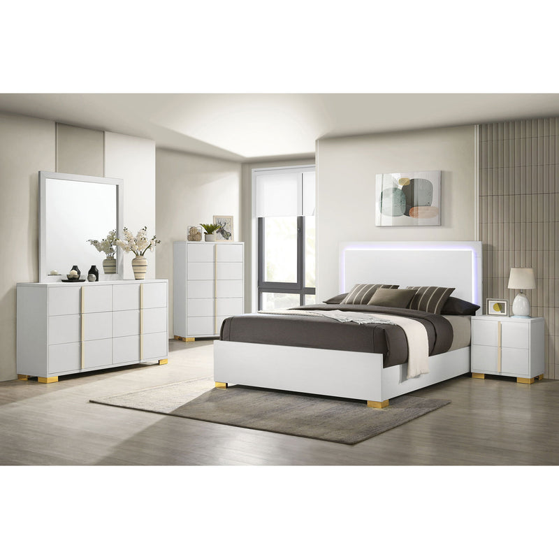 6 Drawer Dresser With Mirror - White