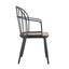 Industrial Inspired Indoor Dining Chair With Metal Legs And Birch (Set of 2) - Black / Natural