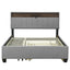 Upholstered Platform Bed With Storage Headboard, Trundle & 2 Drawers And A Set Of Sockets & USB Ports
