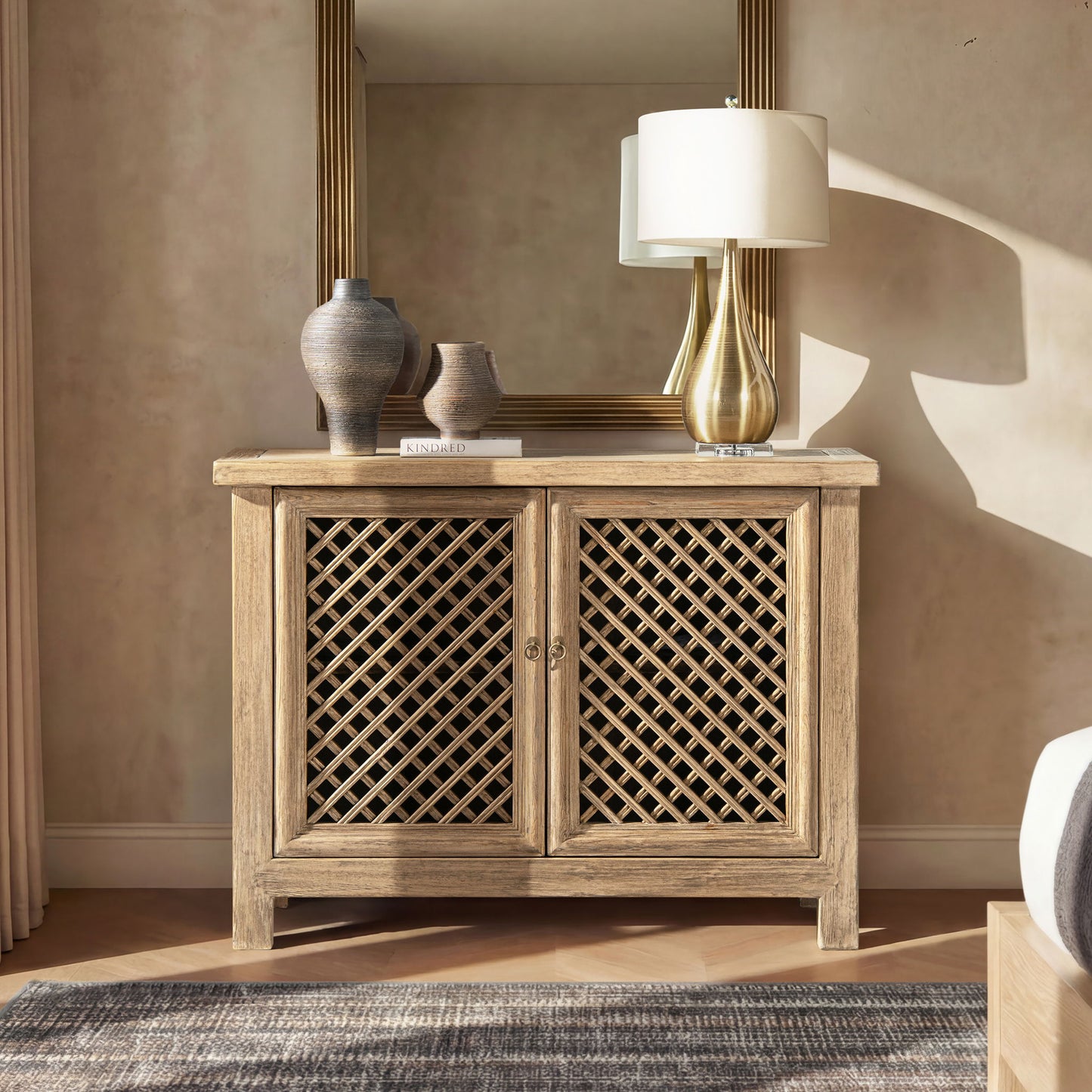 Arden - 2 Door Accent Storage Cabinet - Natural