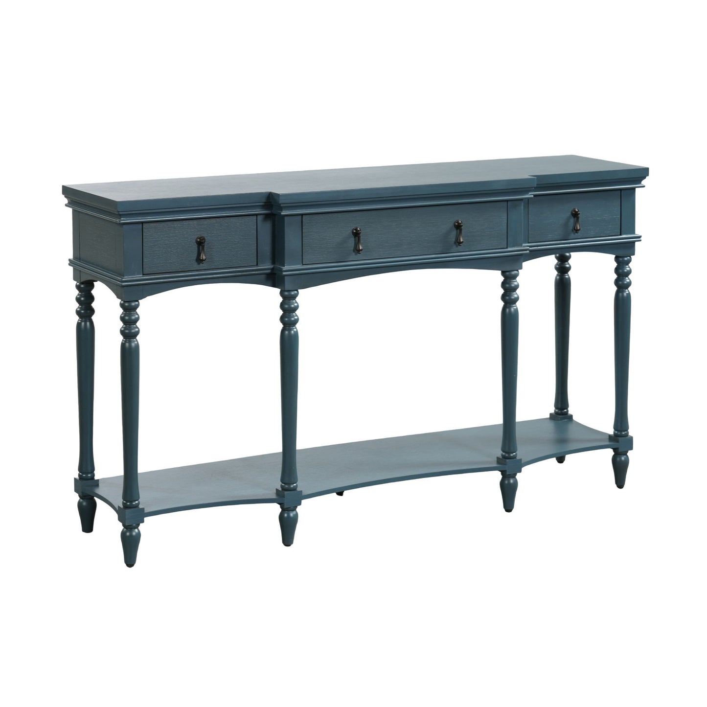 Retro Console Table With 3 Soft Close Drawers