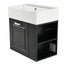 Modern Wall Mounted Bathroom Vanity With Sink, Soft Close Drawer, Adjustable Shelf, Toilet Paper Holder