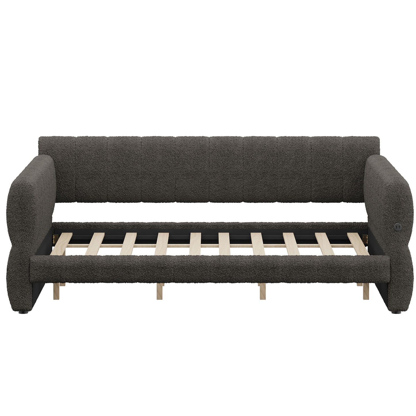 Upholstered Platform Bed With USB Charging