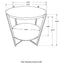 Accent Table With X-Frame And Bottom Shelf - Brown