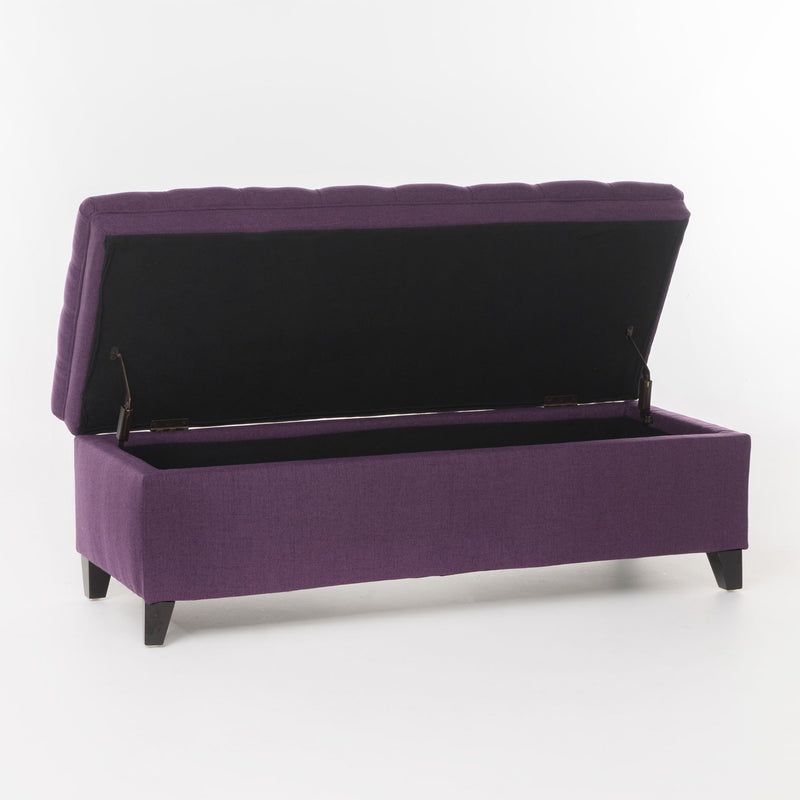 Juliana - Storage Ottoman With Birch Legs