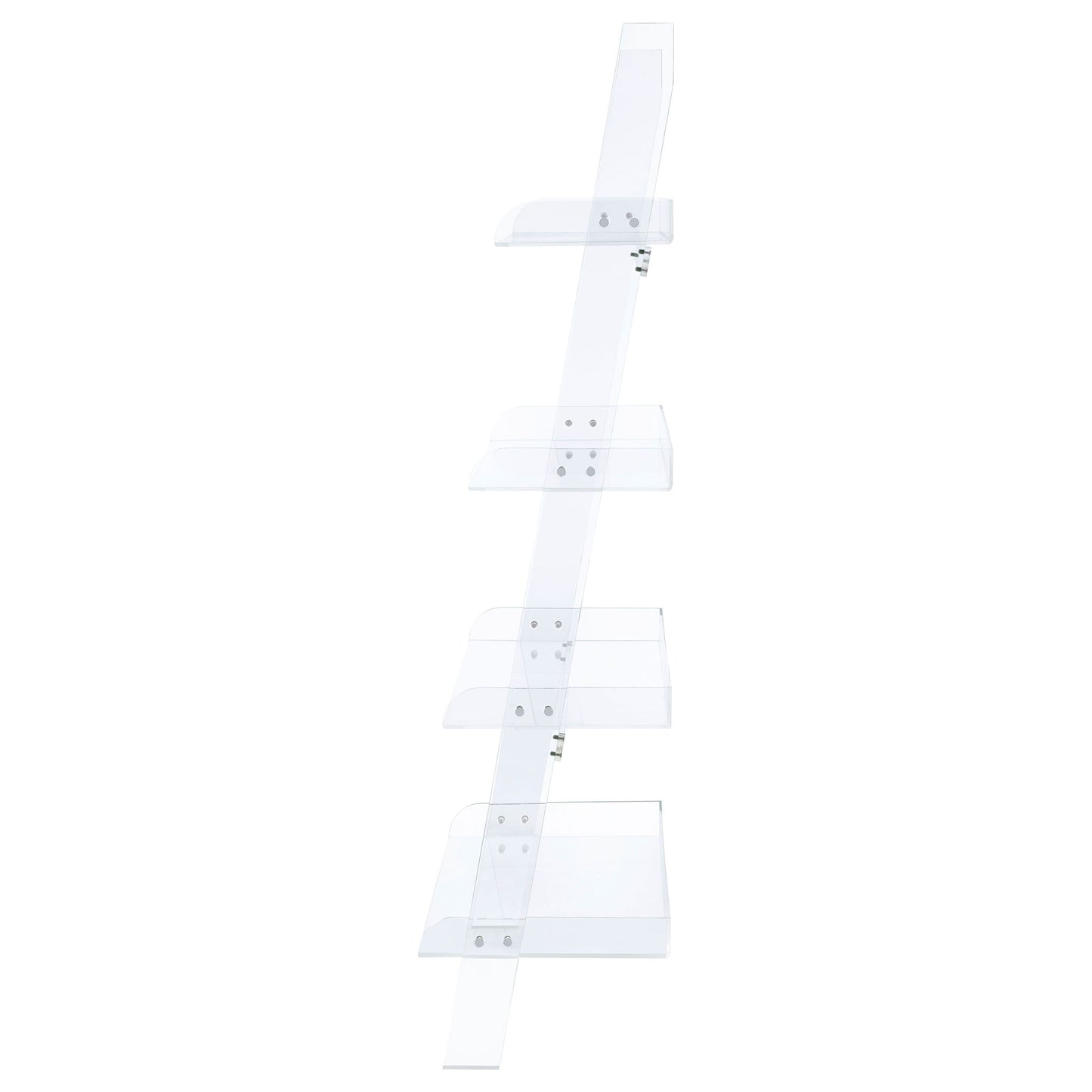 Cimarron - Ladder Bookcase With 4 Shelves - Clear