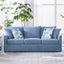 Sylvie - Sofa With 4 Accent Pillows - Slate Blue