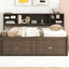 Daybed With 2 Bedside Cabinets, Upper Shelves And 4 Drawers