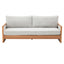 Modern 3 Seater Sofa With Wood Armrests