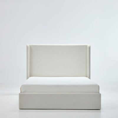 Carmen - Full Size Upholstered Wingback Bed - Ivory