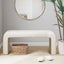 Modern Contemporary Boucle Waterfall Bench