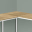 Computer Desk, Home Office, Corner, L Shape, Laptop, Marble Look Contemporary & Modern