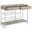 Ethel - 2 Drawer Home Bar Storage With Wine Rack - Oak
