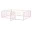 Metal Floor Bed Frame With Fence And Door