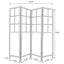 Gabby - 4 Panel Divider Folding Shoji Screen With Windowpane Details - Natural