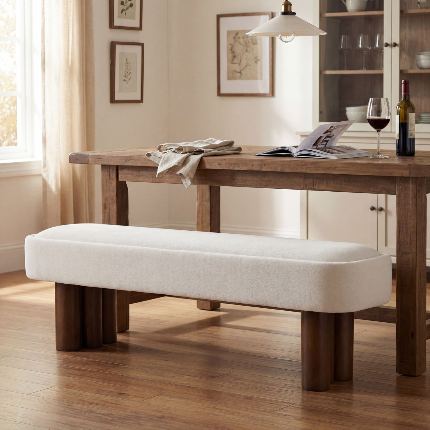 Indoor Upholstered Dining Bench