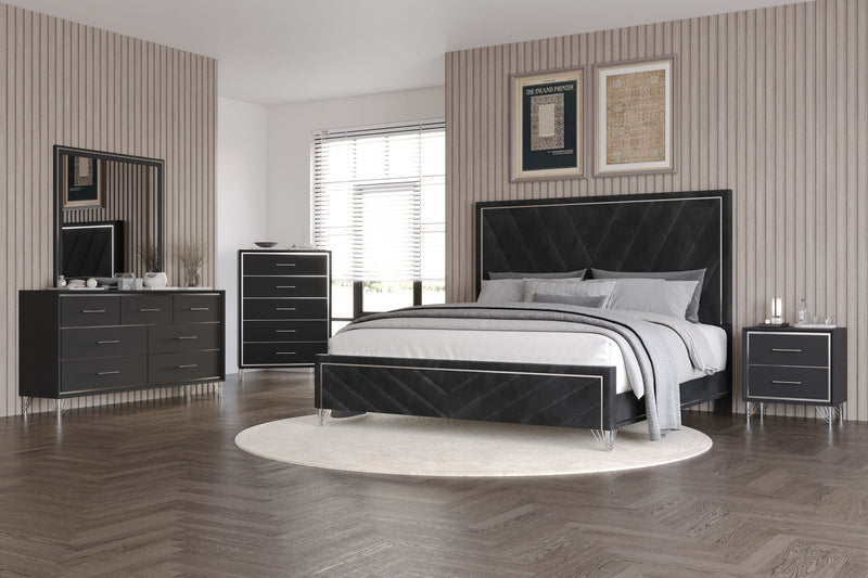 Ava - 5 Drawer Chest - Ebony