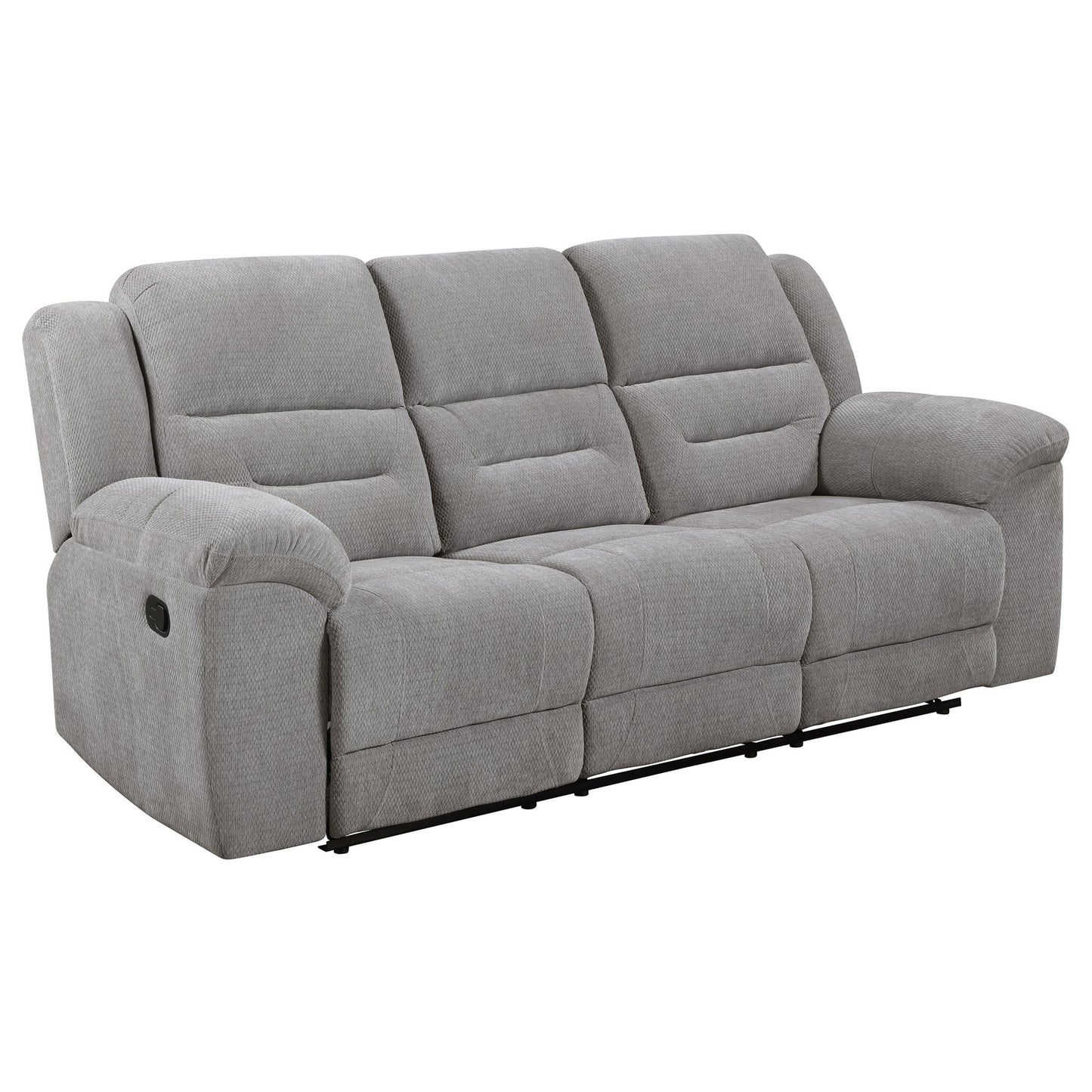 Sebring - 2 Piece Upholstered Reclining Sofa Set With Manual Recline - Gray